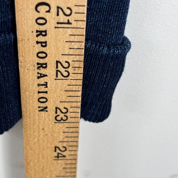OOBE Shawl Collar Cardigan Sweater S Elbow Patch Indigo Academia Made in Canada - Picture 10 of 11